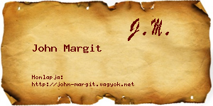 John Margit névjegykártya