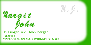 margit john business card
